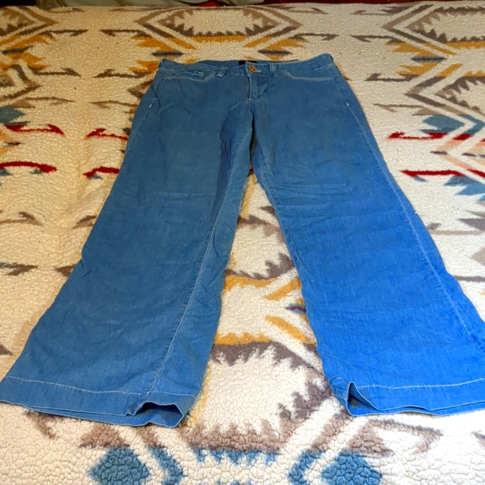 NYDJ Women's Wide Leg Flare Jeans in Medium Blue